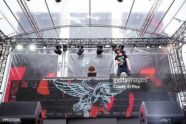 Peking Duk plays at Stereosonic Sydney on November 28, 2015 in Sydney, Australia.