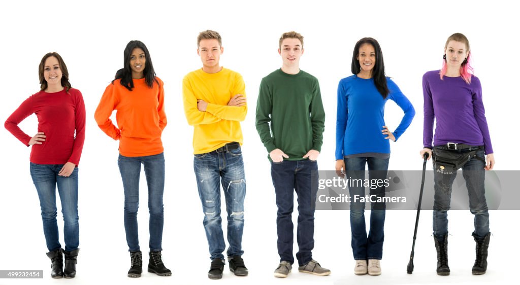 Young Adults Celebrating Gay Pride