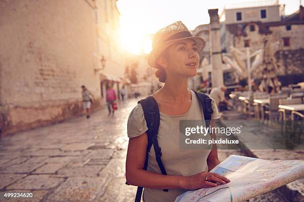 travel- the only thing you buy that makes you richer - croatia map stock pictures, royalty-free photos & images