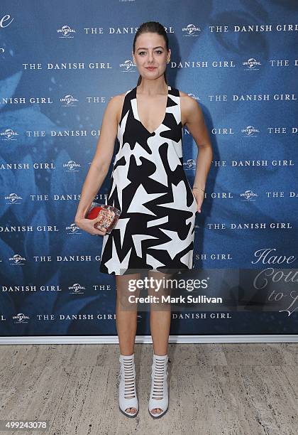 April Rose Pengilly arrives ahead of a preview screening of The Danish Girl at Art Gallery Of NSW on November 30, 2015 in Sydney, Australia.