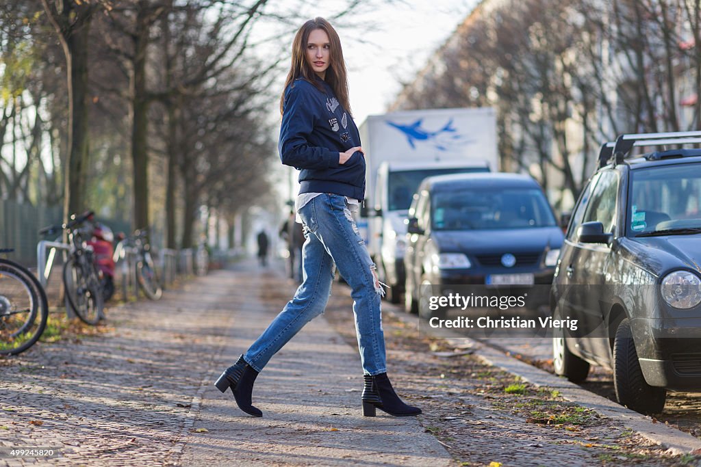 Street Style In Berlin - November 27, 2015