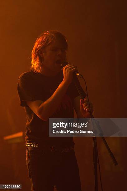 Ariel Pink performing at the Lisbon Coliseum during day 2 of the Vodafone Mexe Fest on November 28, 2015 in Lisbon, Portugal.