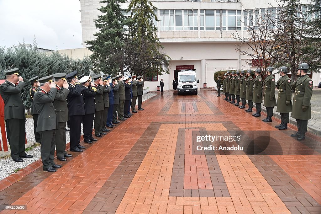 Body of Russian pilot flown to Russia from Turkey