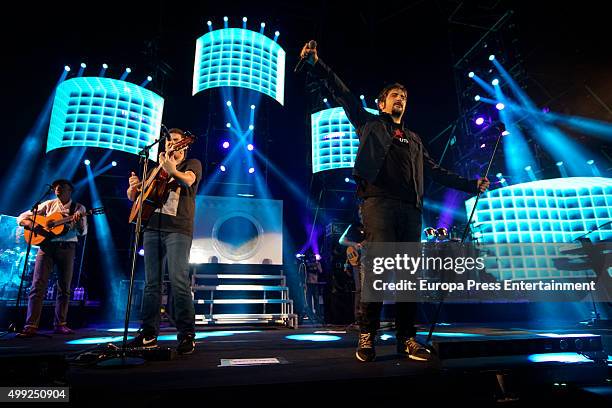 Jose Manuel Munoz and David Munoz of Estopa perform in concert on November 27, 2015 in Barcelona, Spain.