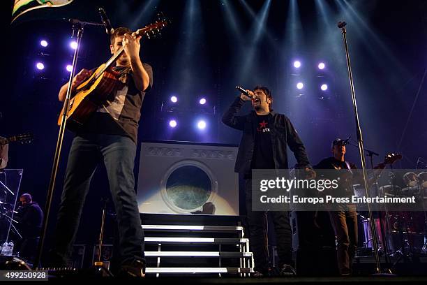 Jose Manuel Munoz and David Munoz of Estopa perform in concert on November 27, 2015 in Barcelona, Spain.