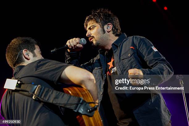 Jose Manuel Munoz and David Munoz of Estopa perform in concert on November 27, 2015 in Barcelona, Spain.