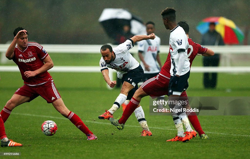 Middlesbrough U21 v Tottenham Hotspur U21: Barclays U21 Premier League