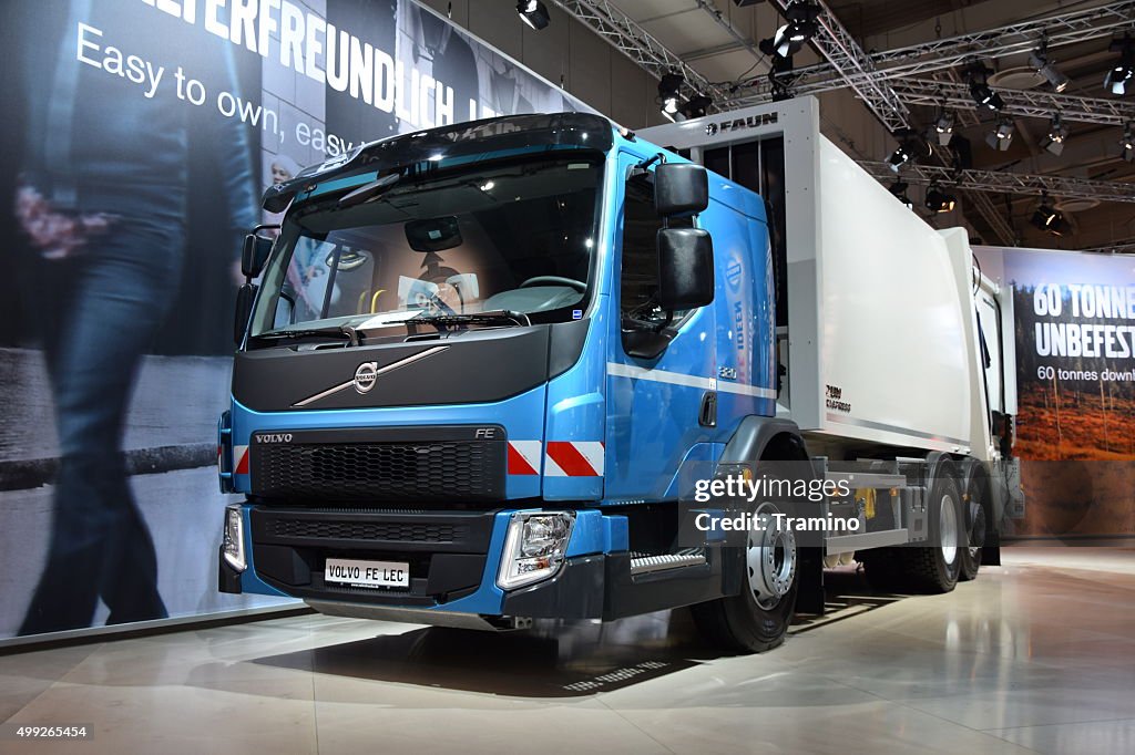 Refuse truck Volvo FE 320 on the motor show