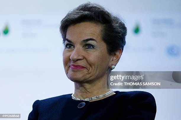 Executive Secretary of the UN Framework Convention on Climate Change Christiana Figueres attends a Fossil Fuel Subsidy Reform Communique presentation...