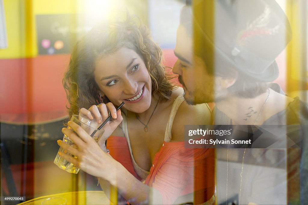 Paris, young couple visiting Montmartre