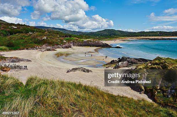 beach on irish south coast - ring of kerry stock pictures, royalty-free photos & images