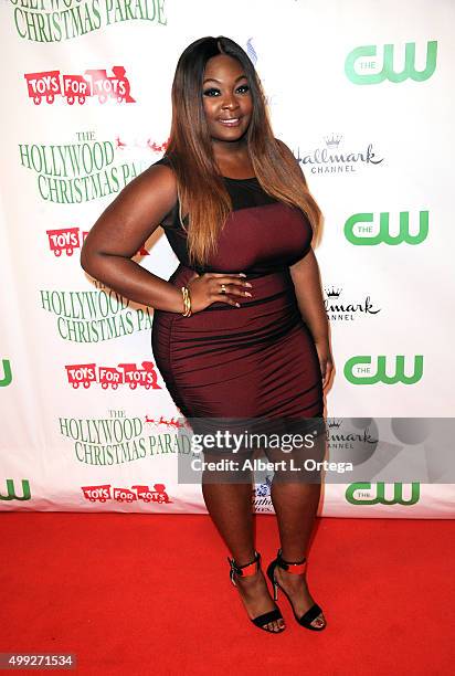 Singer Candice Glover arrives for the 84th Annual Hollywood Christmas Parade held at The Roosevelt Hotel on November 29, 2015 in Hollywood,...