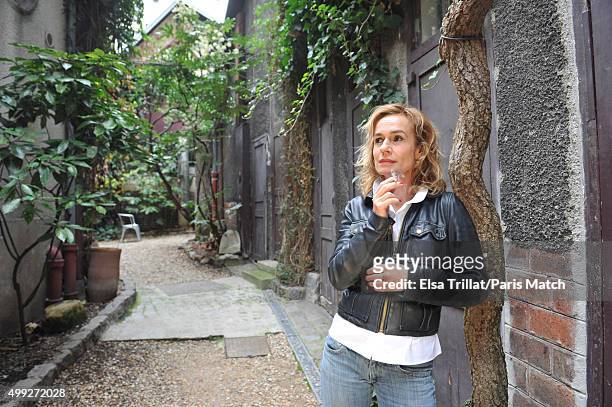 Actor Sandrine Bonnaire is photographed at home for Paris Match on November 16, 2015 in Paris, France.