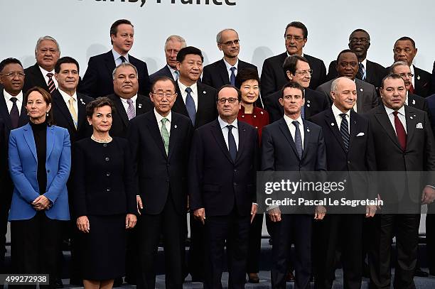 French Minister of Ecology, Sustainable Development and Energy Segolene Royal, Christiana Figueres, U.N Genreral secratary, Ban-Ki Moon, French...