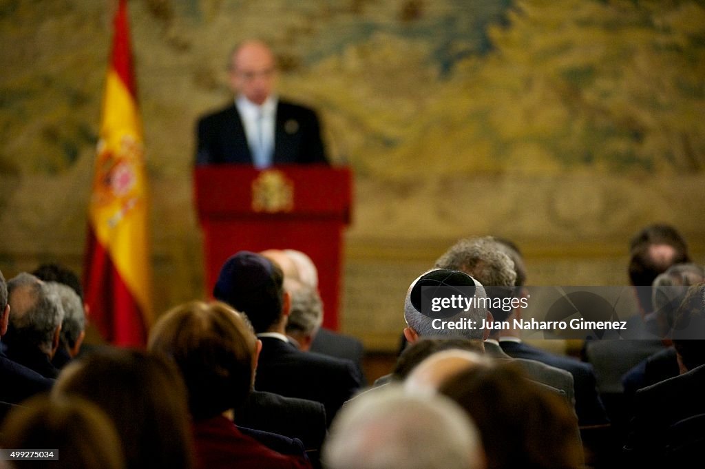 King Felipe of Spain Attends A Ceremony on Granting Spanish Citizenship To Sephardic Jews