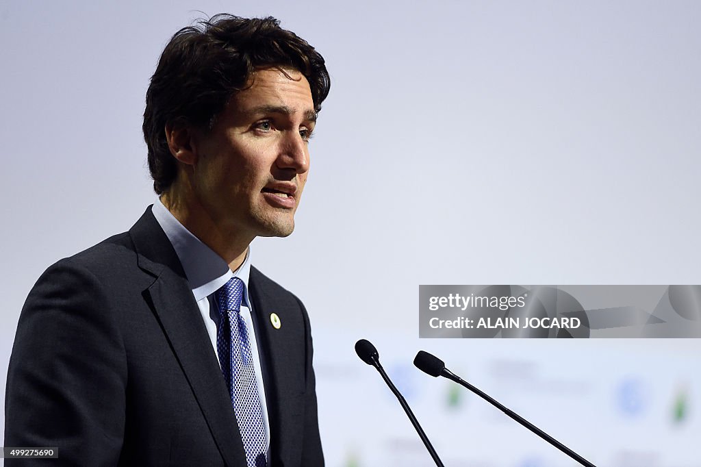 FRANCE-CLIMATE-WARMING-COP21-SPEECH