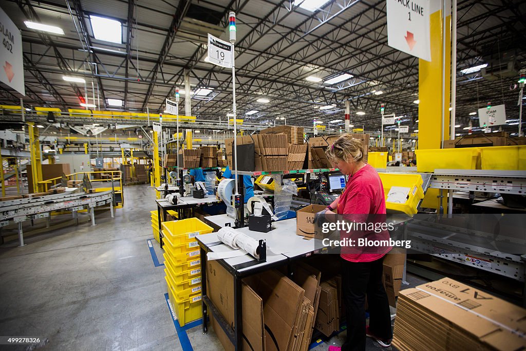 Operations Inside An Amazon.com Inc. Fulfillment Center On Cyber Monday