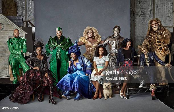 Season: 2015 -- Pictured: Common as The Bouncer, Mary J. Blige as Evillene, Queen Latifah as The Wiz, Amber Riley as Addapearle, Uzo Aduba as Glinda,...