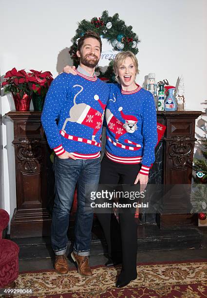 Matthew Morrison and Jane Lynch attend "The of Christmas" video debut at Lightbox on November 30, 2015 in New York City.