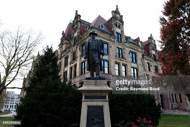 Ulysses S. Grant statue sits outside St. Louis City Hall in St. Louis, Missouri on November 15, 2015.