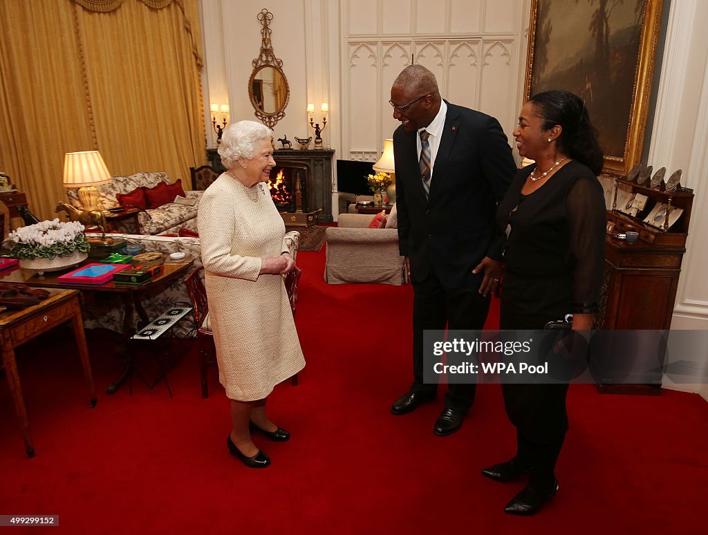 Queen Elizabeth II Meets With Governor-General of Antigua At Windsor Castle