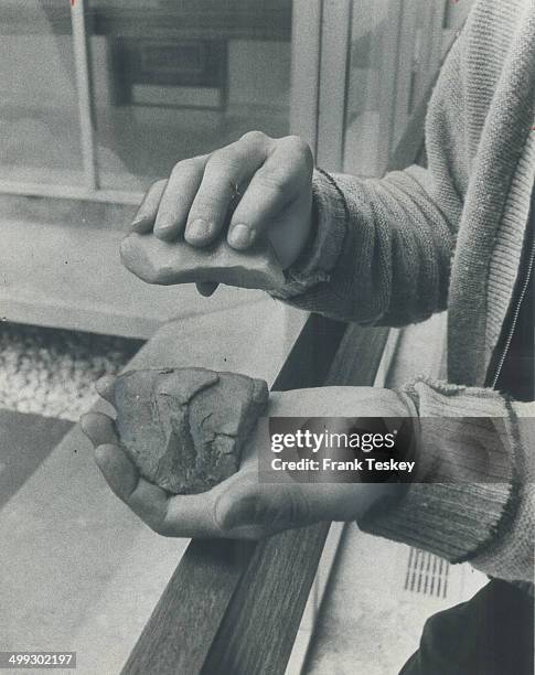 Stone Axe From Manitoulin Island. The middle section of this ancient relic is missing.