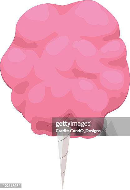 pink cotton candy - candy floss stock illustrations