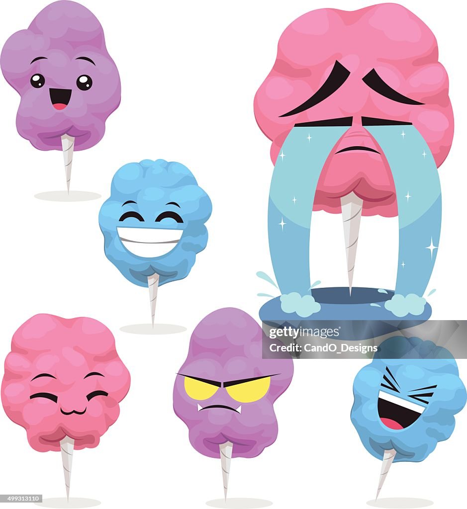 Cotton Candy Cartoon Set B