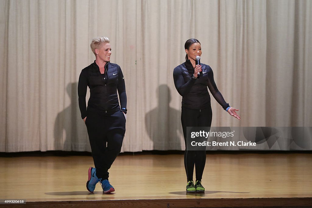 Pink Celebrates Launch Of Unicef Kid Power With NYC School Children