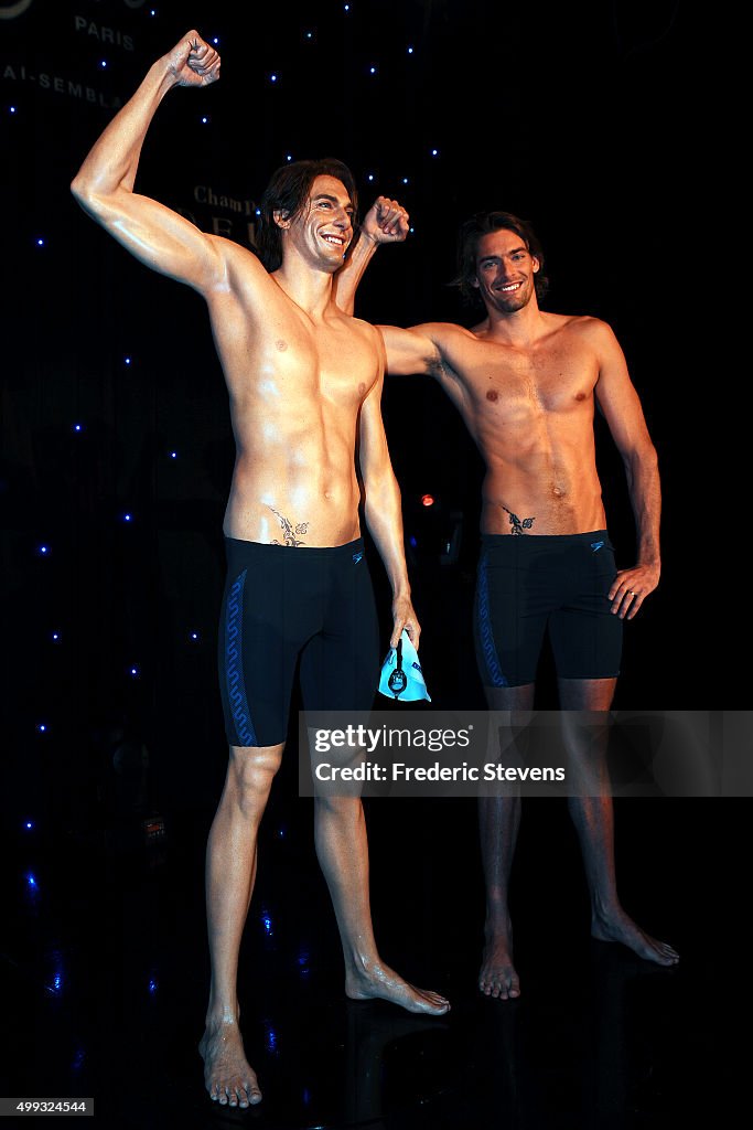 Camille Lacourt Waxwork Unveiling At Musee Grevin