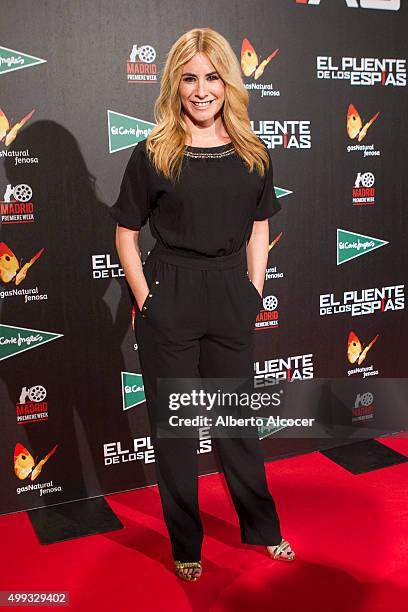 Ainhoa Arbizu attends 'El Puente De los Espias' Madrid Premiere on November 30, 2015 in Madrid, Spain.