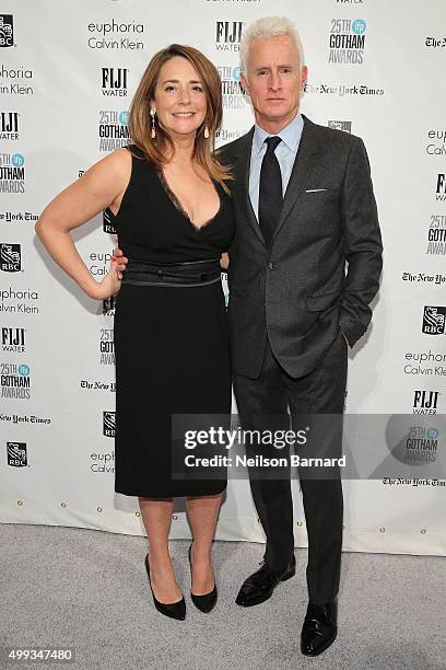 Talia Balsam and John Slattery attend the 25th IFP Gotham Independent Film Awards co-sponsored by FIJI Water at Cipriani, Wall Street on November 30,...