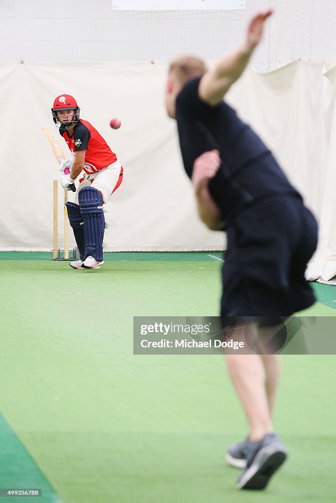 Andrew Flintoff & Danni Wyatt Nets Session