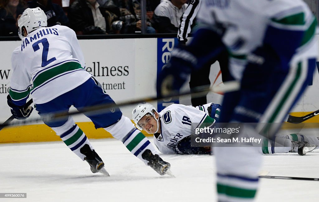 Vancouver Canucks v Anaheim Ducks