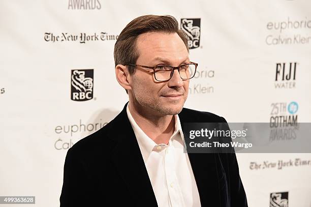 Actor Christian Slater attends the 25th Annual Gotham Independent Film Awards at Cipriani Wall Street on November 30, 2015 in New York City.