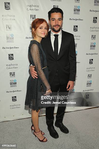 Olivia Cooke and Christopher Abbott attend the 25th IFP Gotham Independent Film Awards co-sponsored by FIJI Water at Cipriani, Wall Street on...