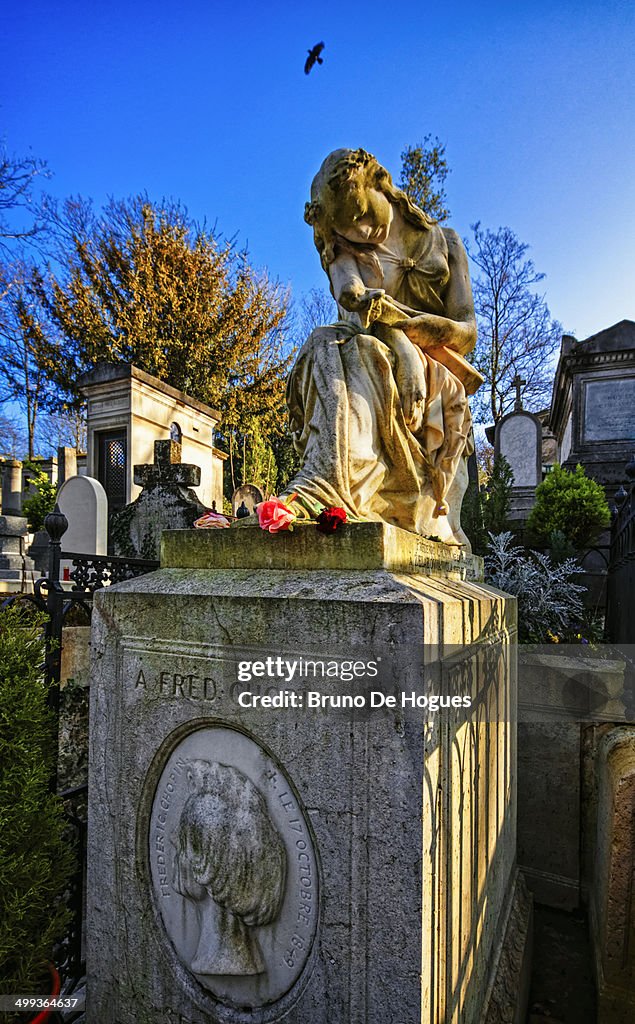 Pere Lachaise Cemetery in Paris, France