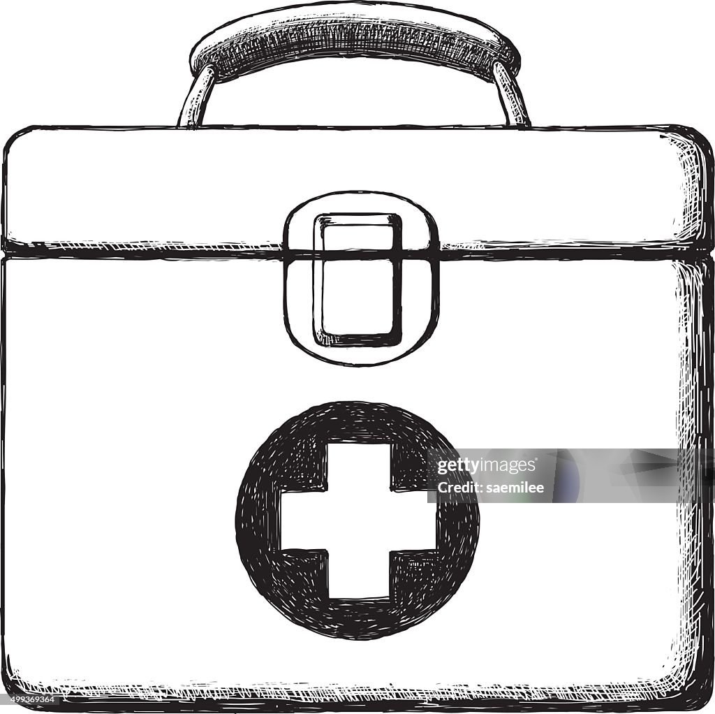 First Aid Kit Using Drawing Sketch First Aid Kit High-Res Vector Graphic - Getty Images