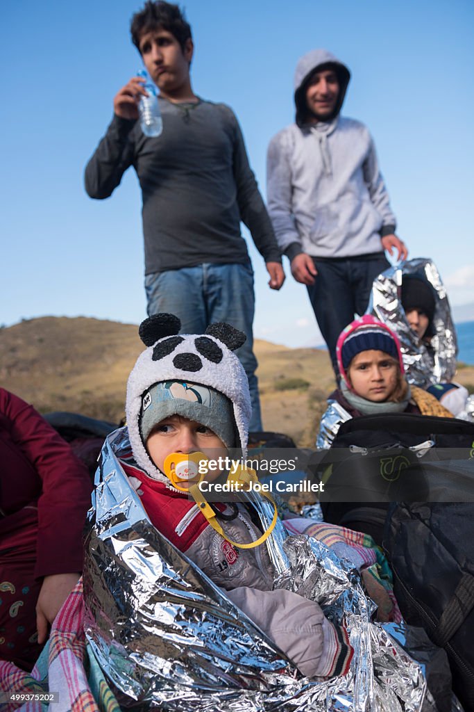 Iraqi refugee children on Lesbos, Greece