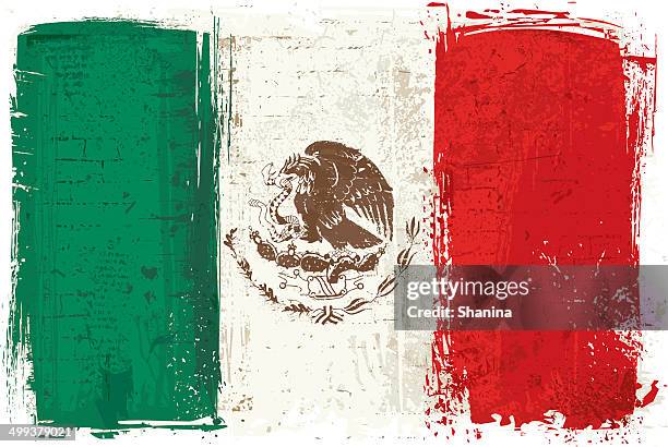 ilustrações de stock, clip art, desenhos animados e ícones de bandeira de méxico na parede - méxico bandeira