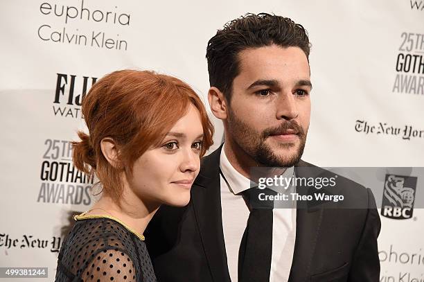 Actors Olivia Cooke and Christopher Abbott attend the 25th Annual Gotham Independent Film Awards at Cipriani Wall Street on November 30, 2015 in New...