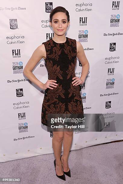 Emmy Rossum attends the 2015 Gotham Independent Film Awards at Cipriani Wall Street on November 30, 2015 in New York City.