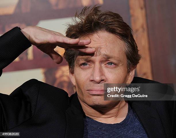 Actor Chris Kattan arrives at the premiere of Netflix's "The Ridiculous 6" at AMC Universal City Walk on November 30, 2015 in Universal City,...