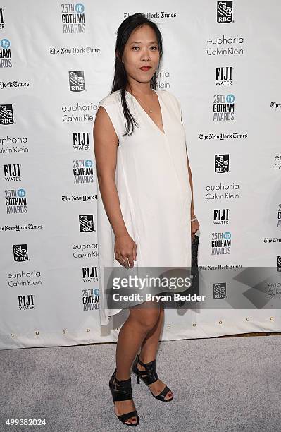 Shih-Ching Tsou attends the 25th IFP Gotham Independent Film Awards co-sponsored by FIJI Water on November 30, 2015 in New York City.