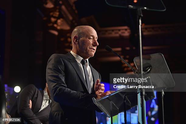 Steve Golin speaks onstage at the 25th IFP Gotham Independent Film Awards co-sponsored by FIJI Water at Cipriani, Wall Street on November 30, 2015 in...