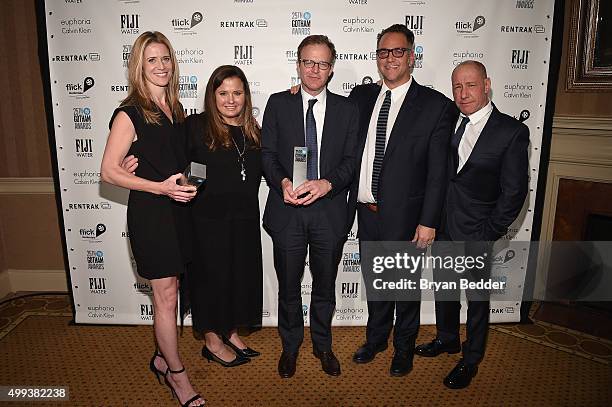 Nicole Rocklin, Blye Faust, Tom McCarthy, Michael Sugar, and Steve Golin speak onstage at the 25th IFP Gotham Independent Film Awards co-sponsored by...