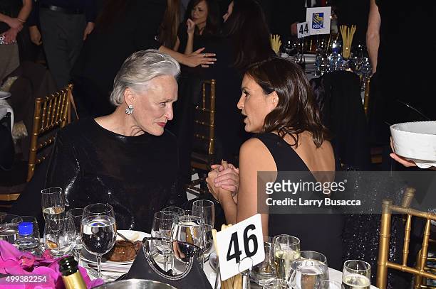Actors Glenn Close and Mariska Hargitay attend the 25th IFP Gotham Independent Film Awards co-sponsored by FIJI Water at Cipriani, Wall Street on...