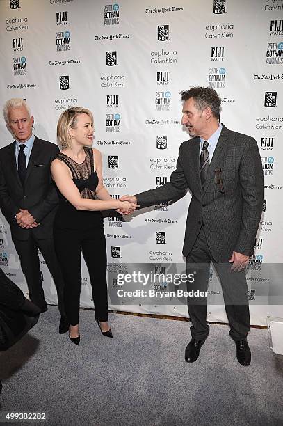 Actors Rachel McAdams and John Turturro attend the 25th IFP Gotham Independent Film Awards co-sponsored by FIJI Water on November 30, 2015 in New...