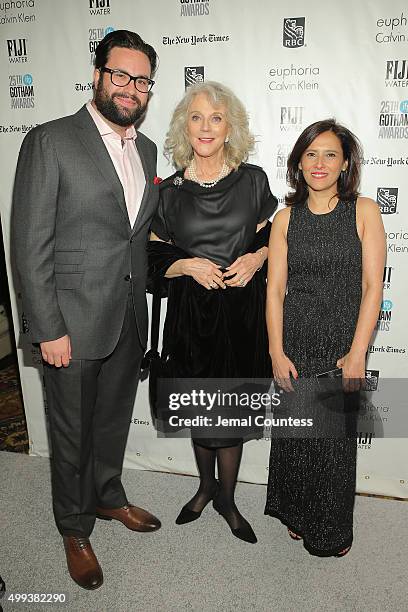 Brett Haley, Blythe Danner and Joana Vicente attend the 25th IFP Gotham Independent Film Awards co-sponsored by FIJI Water at Cipriani, Wall Street...