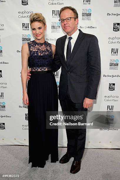 Wendy Merry McCarthy and Thomas McCarthy attend the 25th IFP Gotham Independent Film Awards co-sponsored by FIJI Water at Cipriani, Wall Street on...
